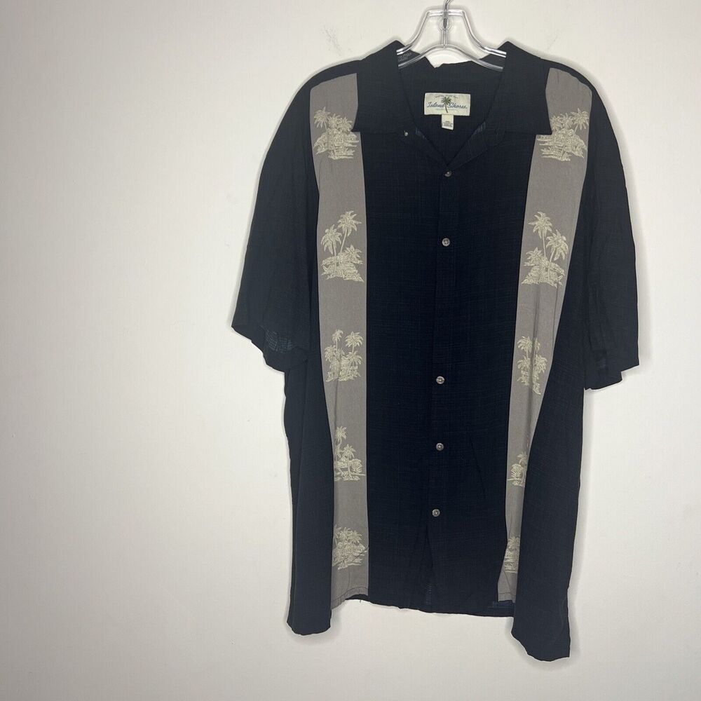 Island Shores Men’s Button Up Hawaiian Shirt XXL Palm Trees Resort Tropical